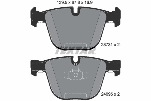 Brake Pad Set, disc brake TEXTAR 2373101