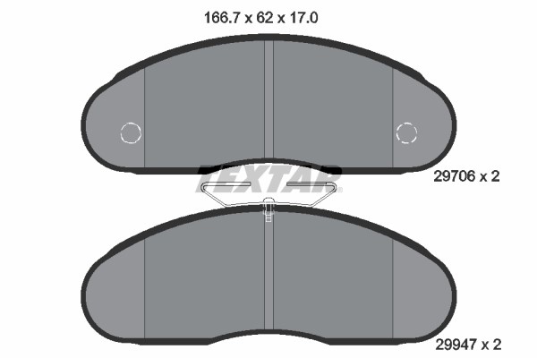 Brake Pad Set, disc brake TEXTAR 2970602