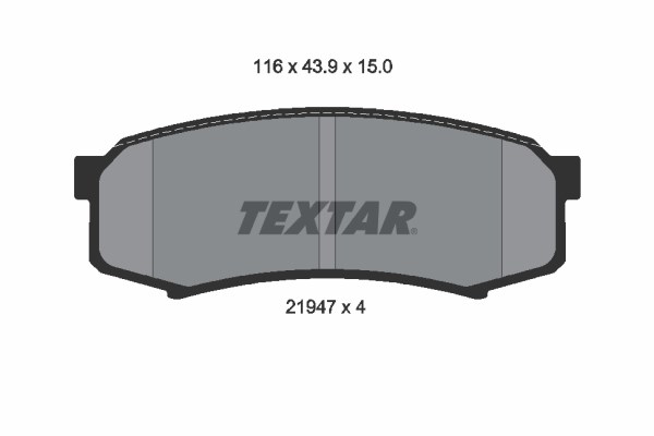 Brake Pad Set, disc brake TEXTAR 2194701