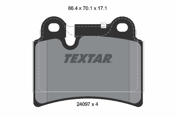 Brake Pad Set, disc brake TEXTAR 2409701