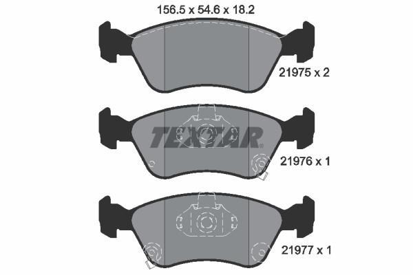 Brake Pad Set, disc brake TEXTAR 2197502