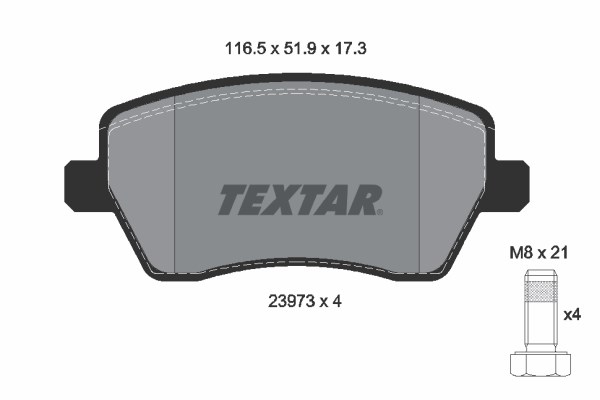 Brake Pad Set, disc brake TEXTAR 2397301