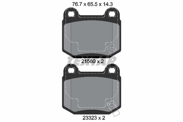 Brake Pad Set, disc brake TEXTAR 2158001