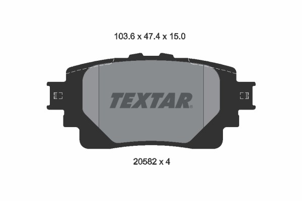 Brake Pad Set, disc brake TEXTAR 2058201