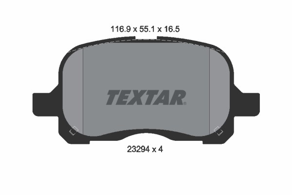 Brake Pad Set, disc brake TEXTAR 2329402