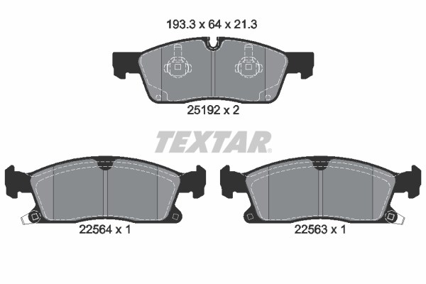 Brake Pad Set, disc brake TEXTAR 2519207