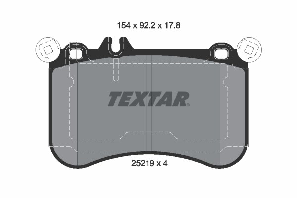 Brake Pad Set, disc brake TEXTAR 2521902