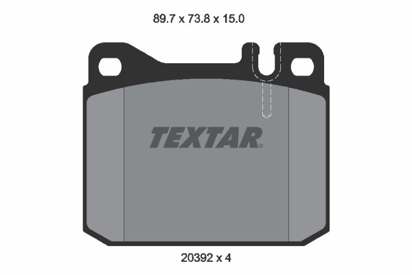 Brake Pad Set, disc brake TEXTAR 2039204