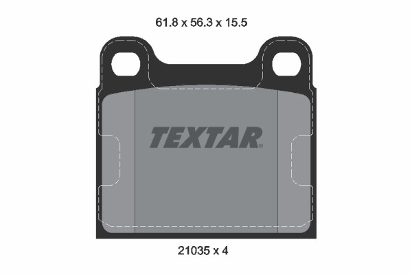 Brake Pad Set, disc brake TEXTAR 2103501