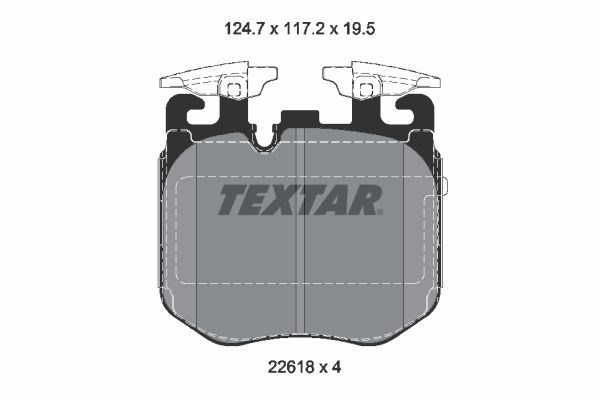 Brake Pad Set, disc brake TEXTAR 2261801