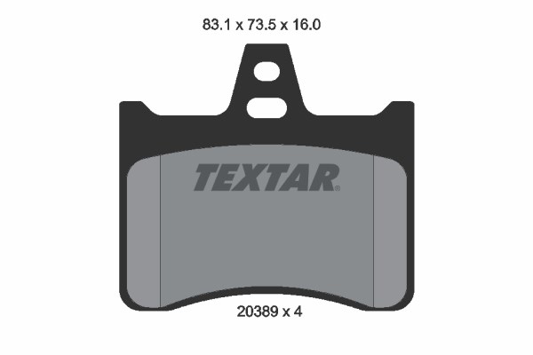 Brake Pad Set, disc brake TEXTAR 2038902