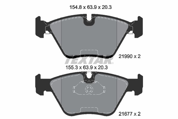 Brake Pad Set, disc brake TEXTAR 2199003