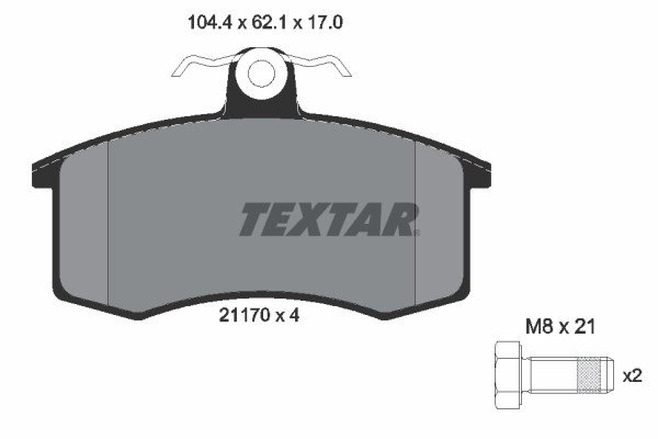 Brake Pad Set, disc brake TEXTAR 2117002