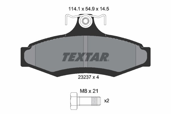 Brake Pad Set, disc brake TEXTAR 2323701