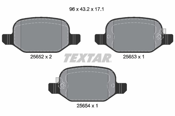 Brake Pad Set, disc brake TEXTAR 2565201