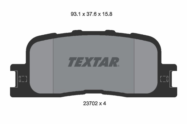 Brake Pad Set, disc brake TEXTAR 2370201