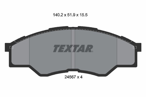 Brake Pad Set, disc brake TEXTAR 2456701