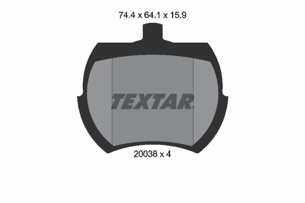 Brake Pad Set, disc brake TEXTAR 2003801