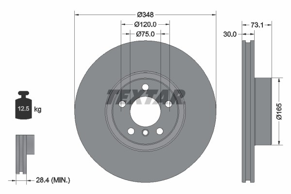 Brake Disc TEXTAR 92320405