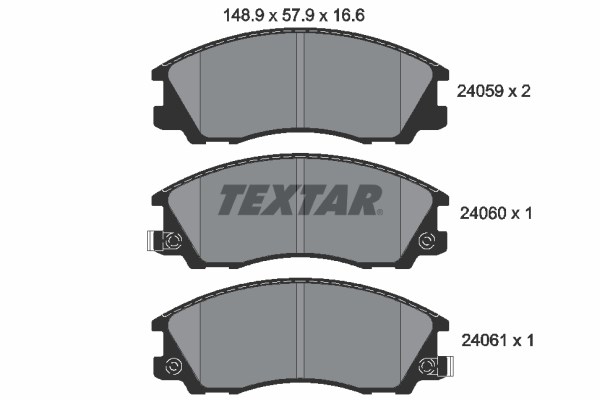 Brake Pad Set, disc brake TEXTAR 2405901