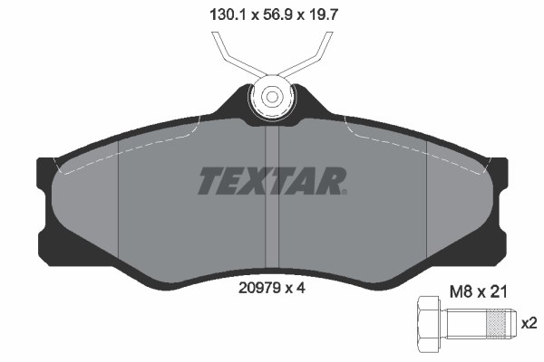 Brake Pad Set, disc brake TEXTAR 2097904