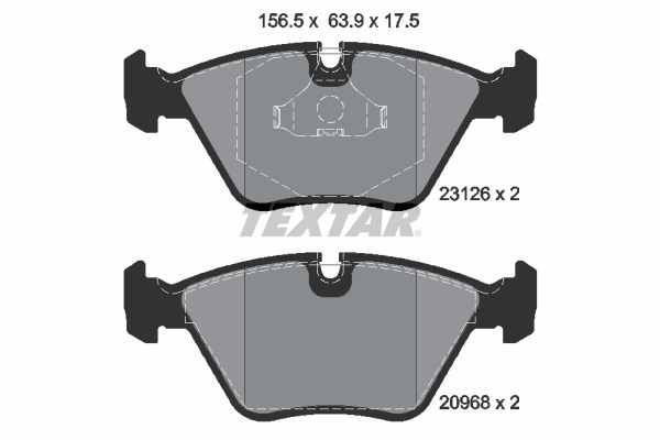 Brake Pad Set, disc brake TEXTAR 2312601
