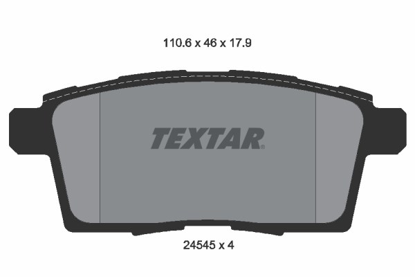 Brake Pad Set, disc brake TEXTAR 2454501