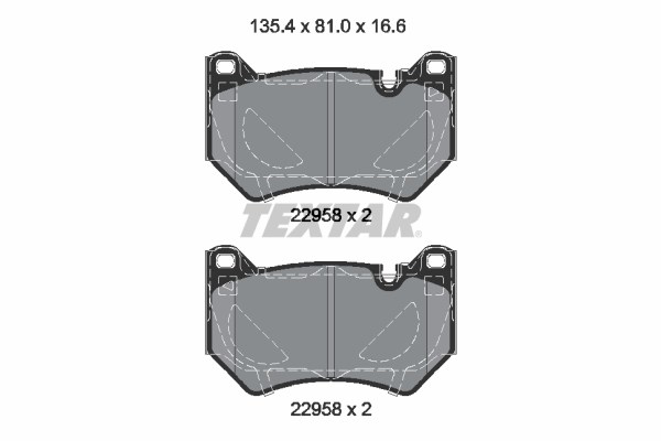 Brake Pad Set, disc brake TEXTAR 2295801