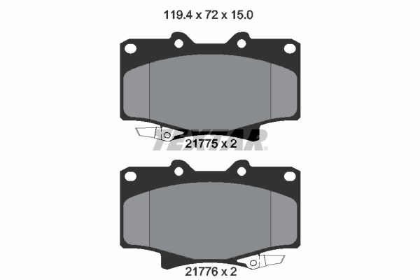 Brake Pad Set, disc brake TEXTAR 2177501
