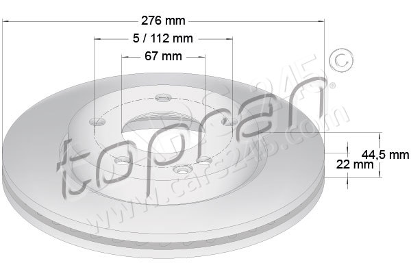 Brake Disc TOPRAN 401401