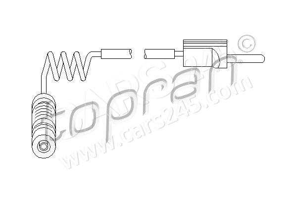 Sensor, brake pad wear TOPRAN 401458