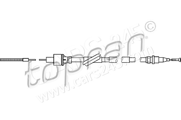 Cable Pull, clutch control TOPRAN 302768