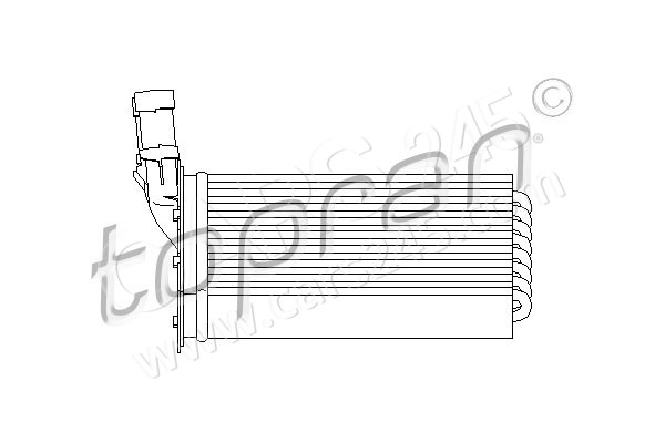 Heat Exchanger, interior heating TOPRAN 721417