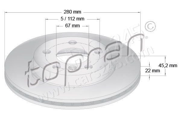 Brake Disc TOPRAN 502566