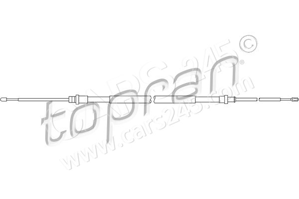 Cable Pull, parking brake TOPRAN 721661