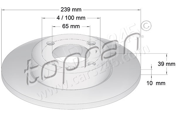 Brake Disc TOPRAN 104164