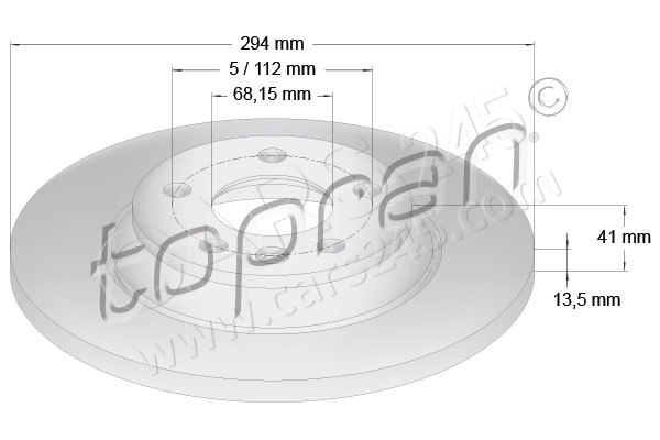 Brake Disc TOPRAN 107692