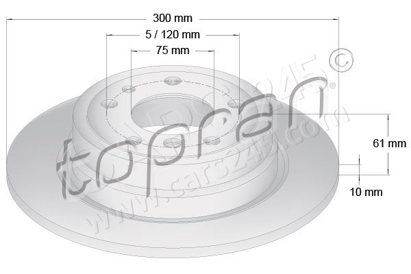 Brake Disc TOPRAN 500562