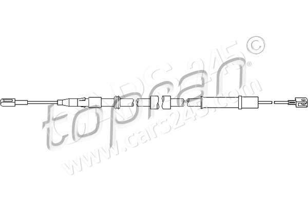Cable Pull, parking brake TOPRAN 401943