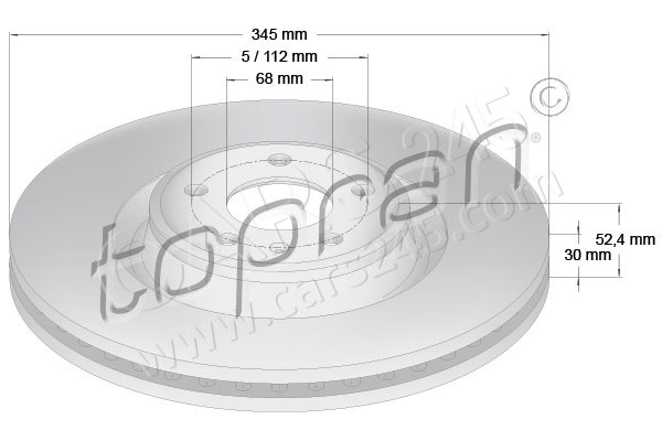 Brake Disc TOPRAN 116389