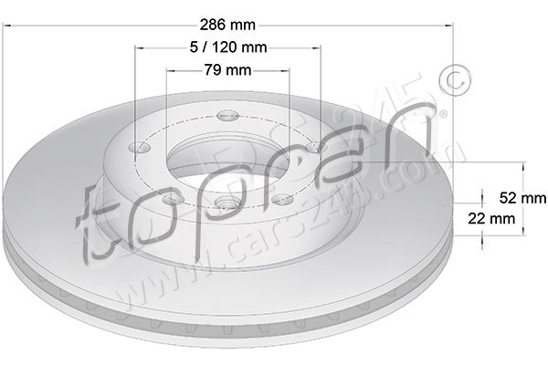 Brake Disc TOPRAN 500563