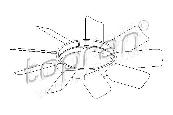 Fan Wheel, engine cooling TOPRAN 401467