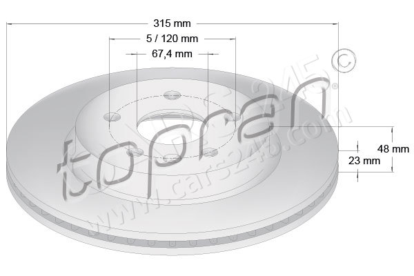 Brake Disc TOPRAN 208306