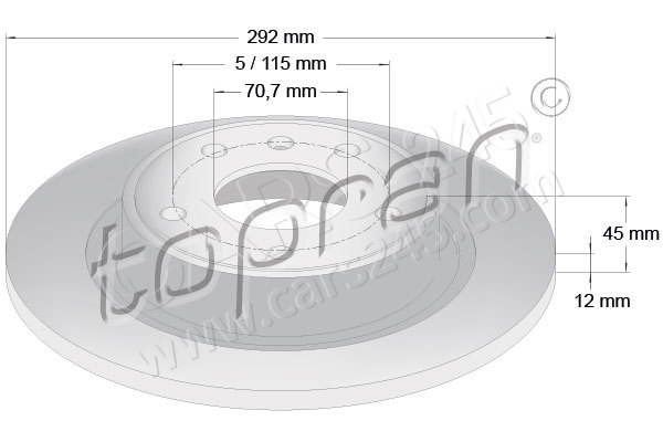 Brake Disc TOPRAN 208310