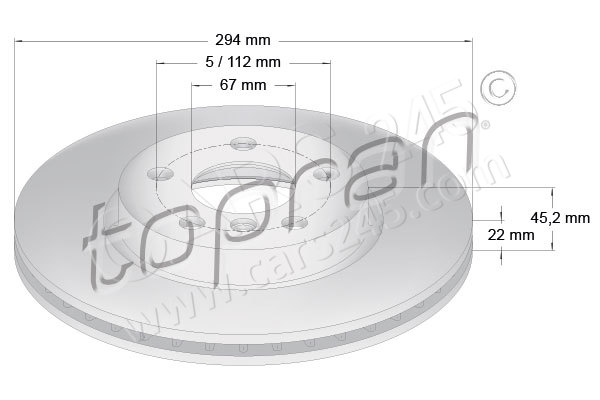 Brake Disc TOPRAN 503019