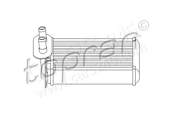 Heat Exchanger, interior heating TOPRAN 108826