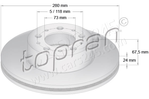 Brake Disc TOPRAN 722454