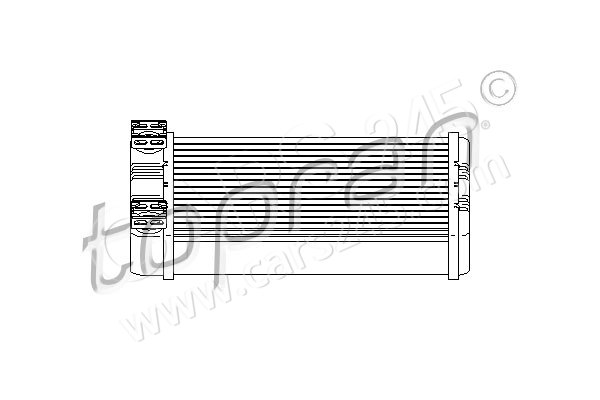 Heat Exchanger, interior heating TOPRAN 407754