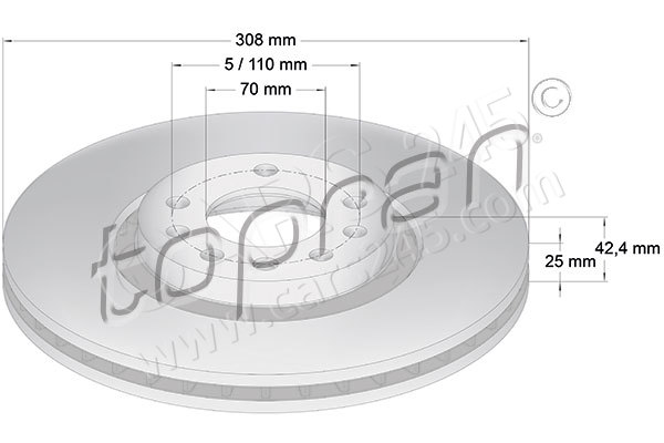 Brake Disc TOPRAN 206966