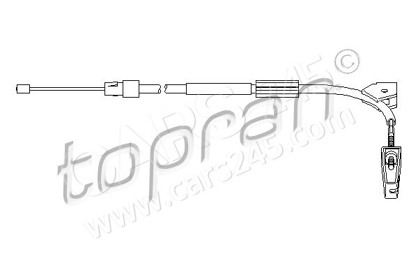 Cable Pull, parking brake TOPRAN 407781